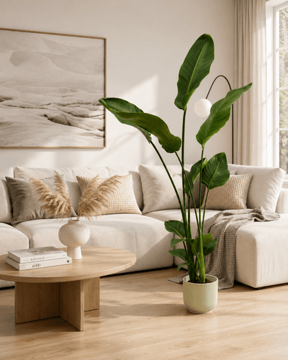 Strelitzia Nicolai inklusive elho Vibes Fold Round pink - 160cm