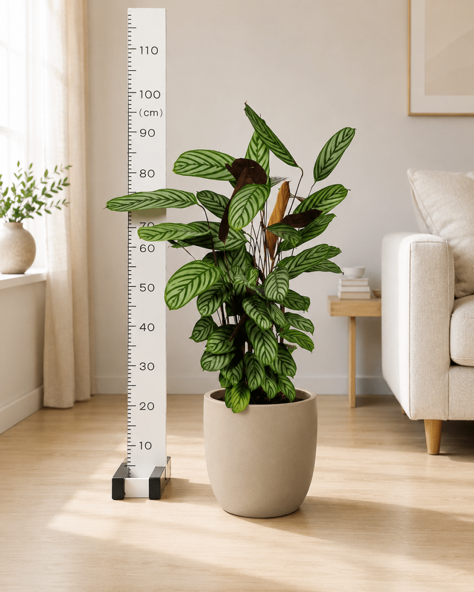 Calathea Oppenheimiana met mand Kamerplant – 100 cm – Ø24 cm-Plant-plantenmagie