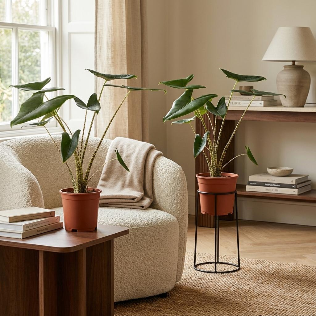 Alocasia Zebrina - 2 Stuks - Ø 21 cm - Hoogte: 70 - 75 cm-Plant-Planten Magie