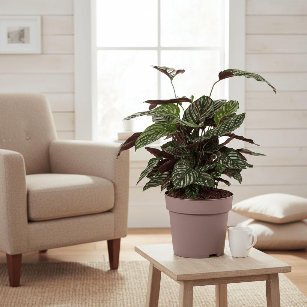 Calathea Ornata Sanderiana Ø27cm - ↕60 - 80cm - Plant - plantenmagie