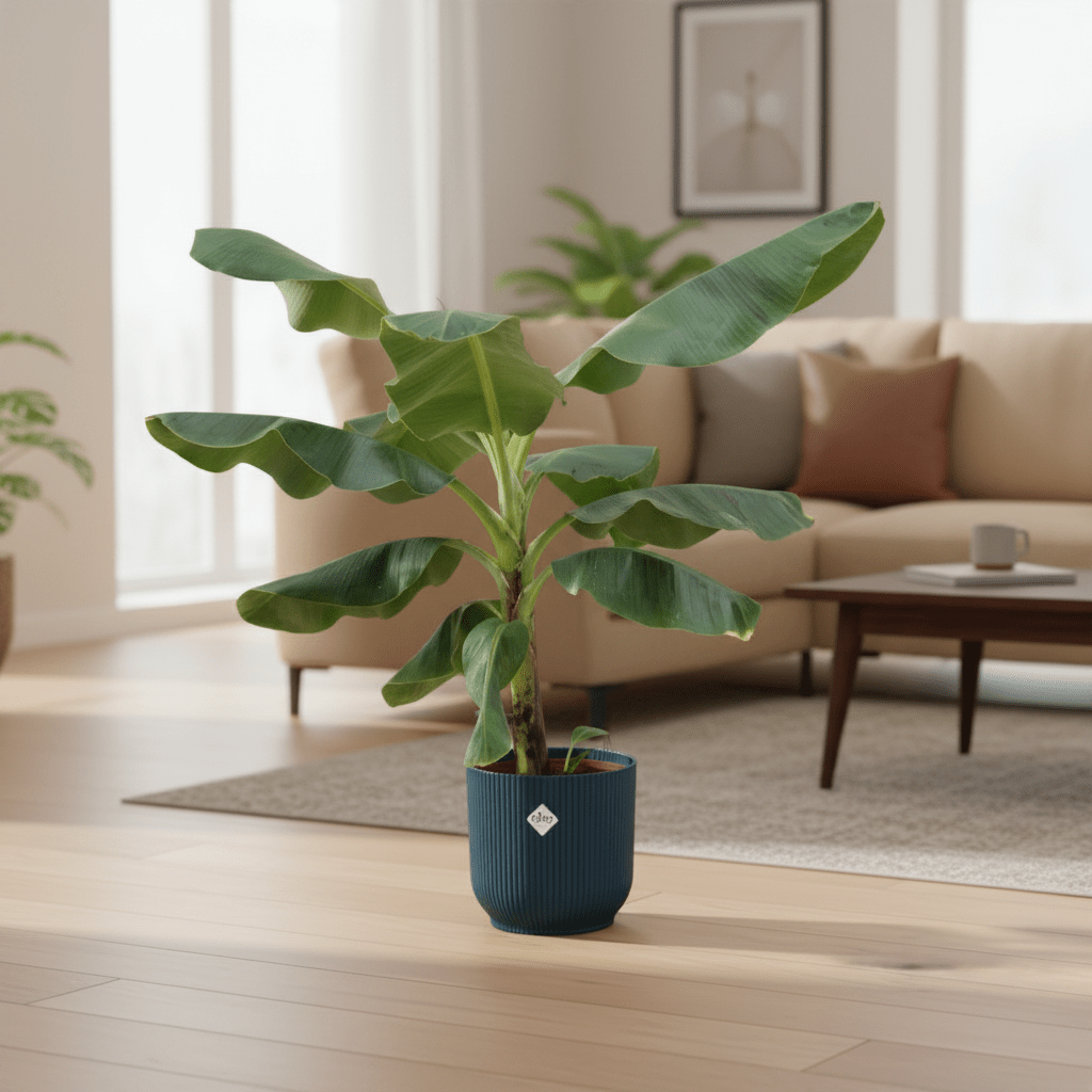 Combi deal - Bananenplant (Musa) inclusief pot roze - 100 cm-Plant-Planten Magie