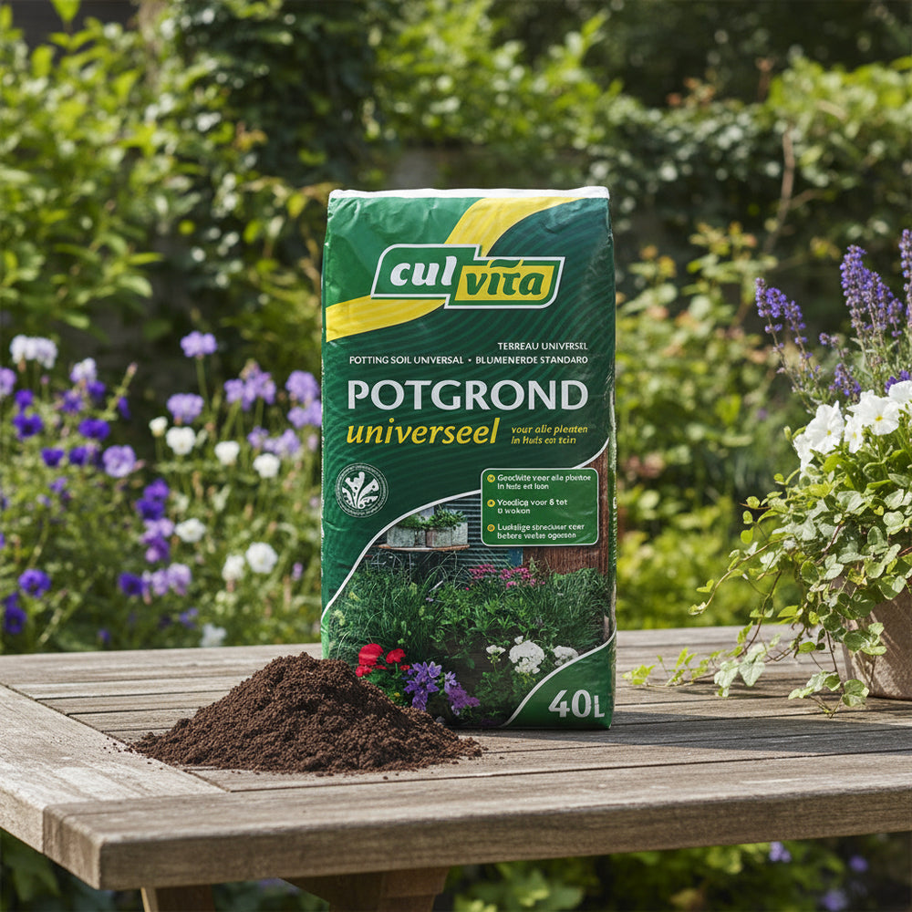 Culvita Universele Potgrond inclusief 2 maanden plantenvoeding voor kamerplanten - 40 liter Plant van Planten Magie
