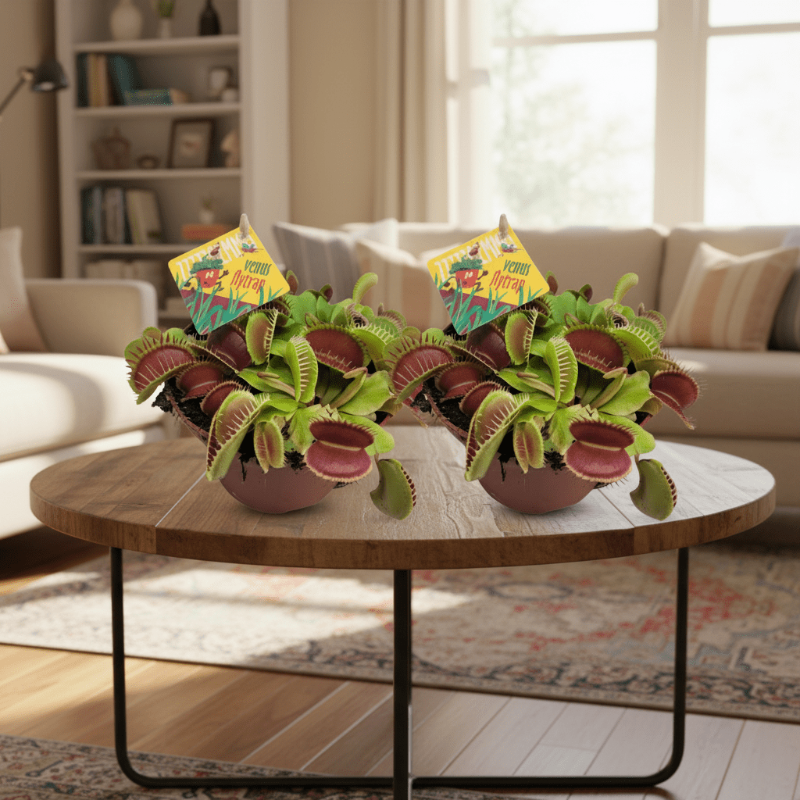 Dionaea Muscipula - 2 stuks - Ø12cm - ↕12cm - Plant - plantenmagie