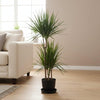 Dracaena Marginata - ↨120cm - Ø21cm inclusief elho Greenville Round groen D24xH23-Plant-Planten Magie