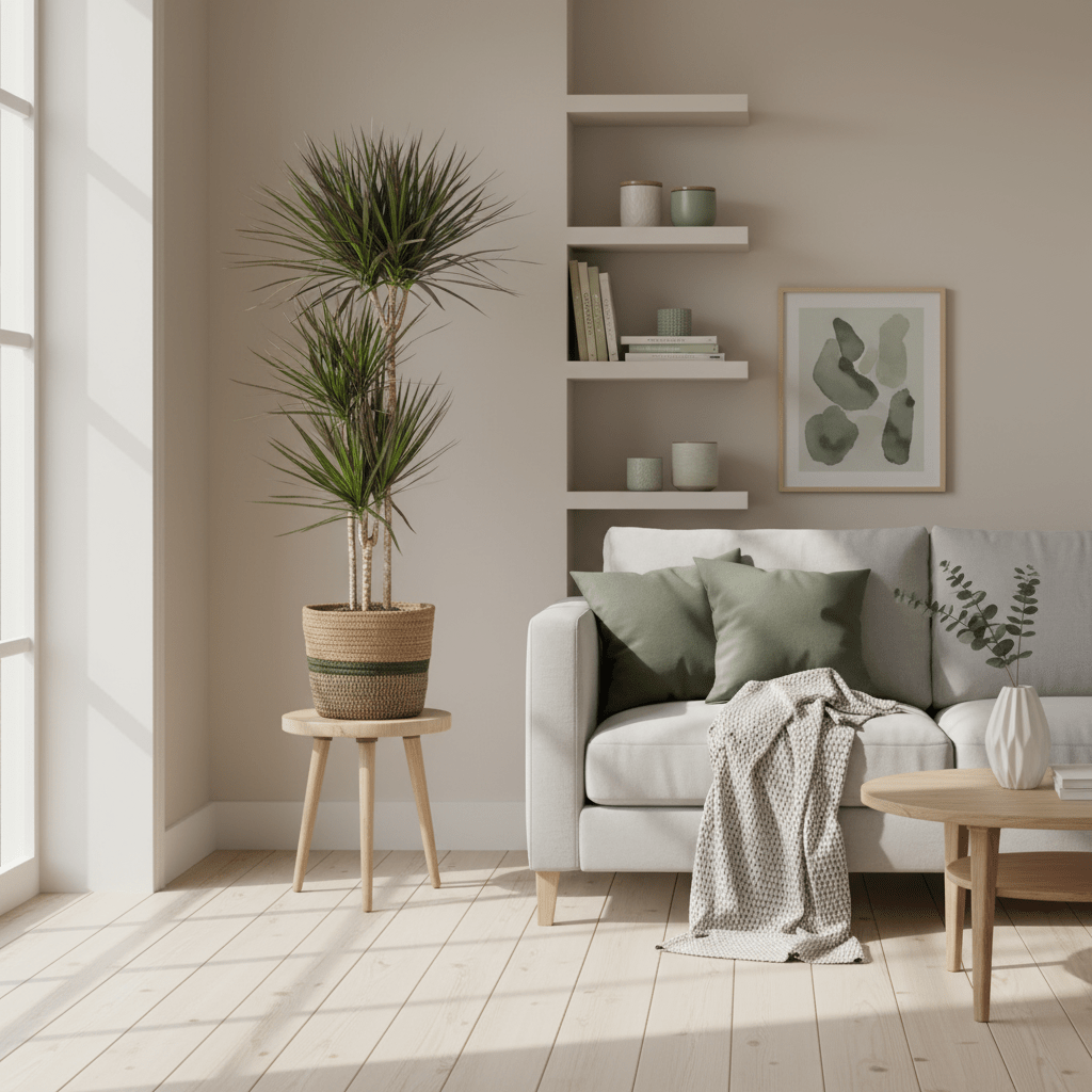 Dracaena Marginata Magenta met mand Ø24cm - ↕130 - 150cm-Planten-Planten Magie