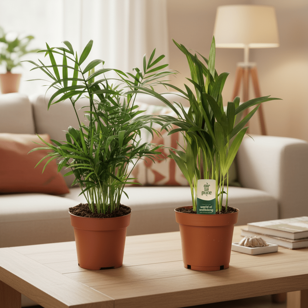 Dypsis lutescens/Chamadorea Duo - 2 stuks - Ø12cm - ↕40cm - Plant - plantenmagie