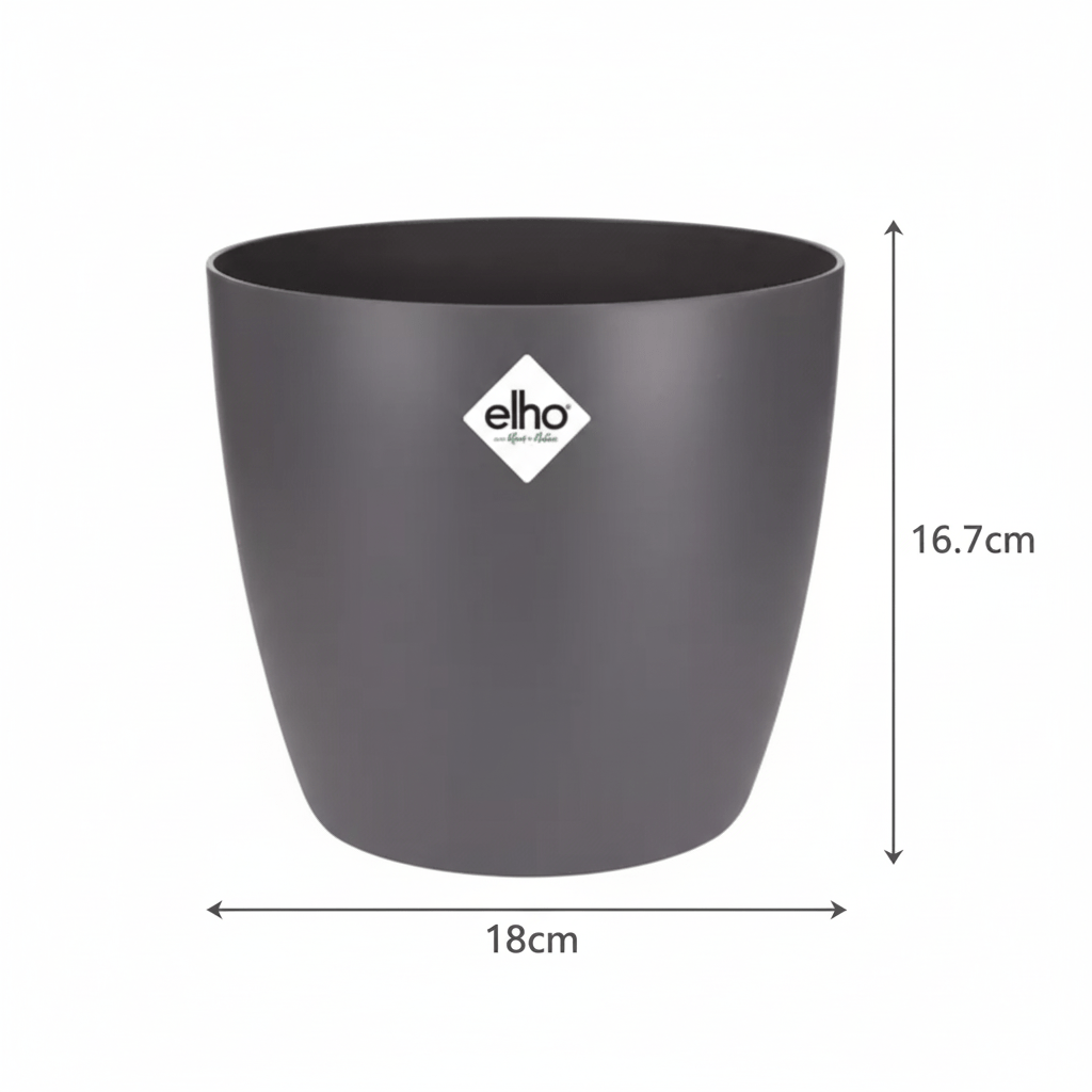 ELHO Brussels rond 18cm antraciet-Pot-Planten Magie