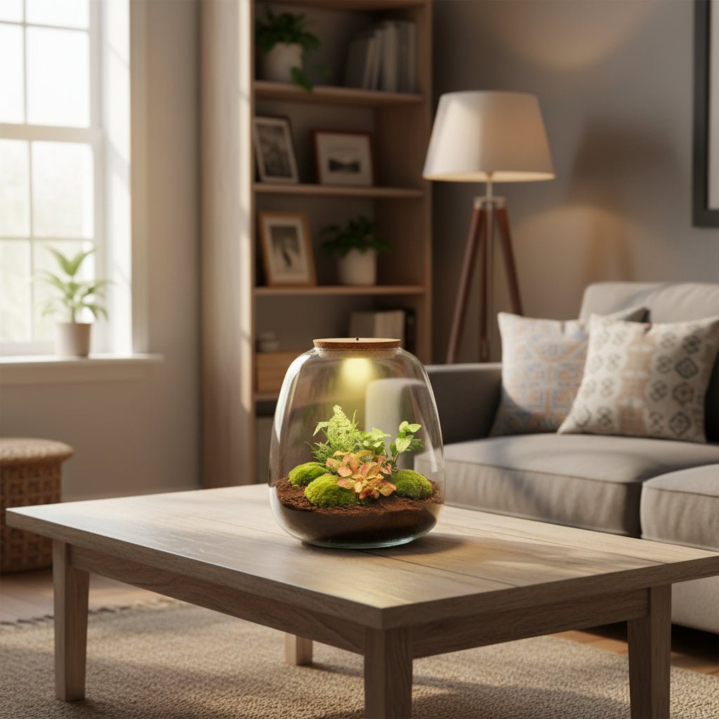 Planten terrarium - Emma - ↑ 25 cm - Ø 23 cm - Bonsai Pink - Plant - plantenmagie