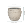 Pot Athena M Chalk White - D41 x H33-Potten-Planten Magie