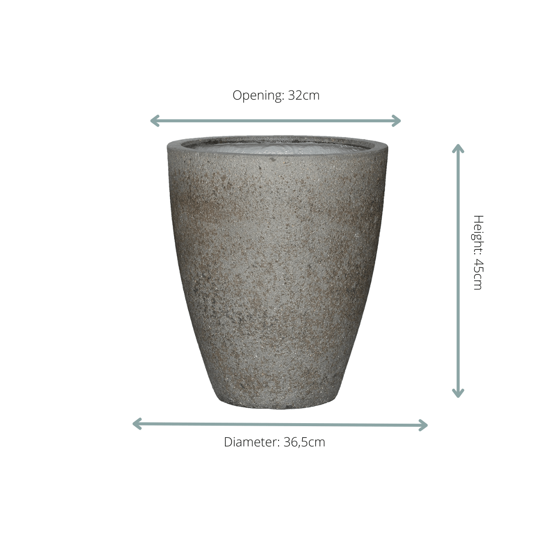Pot Ben M Dioret Grey - D37 x H45-Potten-Planten Magie