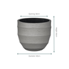 Pot Bordo New Egg Grey D80 x H66-Potten-Planten Magie