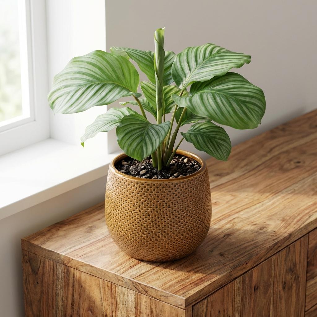 Pot Gabriel rond oker D14-Pot-Planten Magie