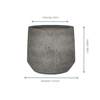 Pot Harith L Dioriet Grey - D53,5 x H48-Potten-Planten Magie
