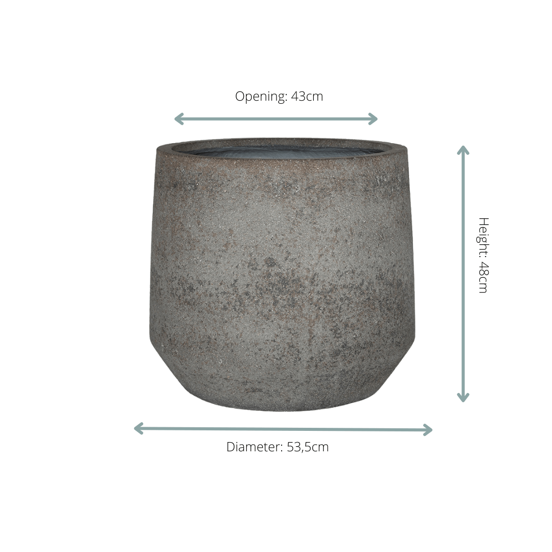 Pot Harith L Dioriet Grey - D53,5 x H48-Potten-Planten Magie