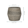 Pot Harley S Dioriet Grey - D36 x H32-Potten-Planten Magie