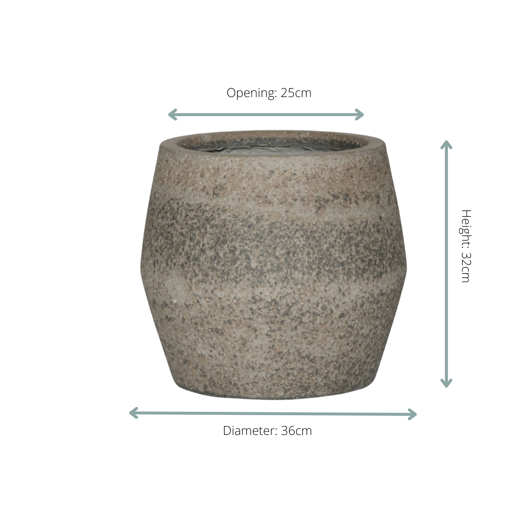 Pot Harley S Dioriet Grey - D36 x H32-Potten-Planten Magie