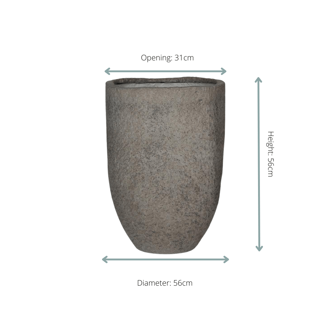 Pot Mountain Hayes S Dioriet Grey - D38 x H56-Potten-Planten Magie