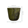 Pot Palermo marble groen D27 x H25-Potten-Planten Magie