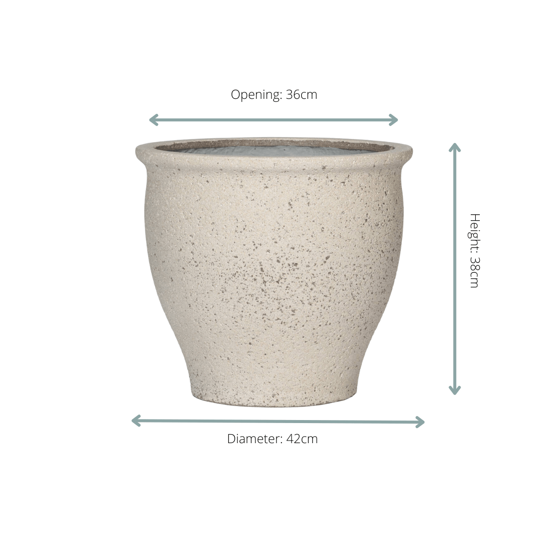 Pot Poseidon Chalk White - D42 x H38-Potten-Planten Magie