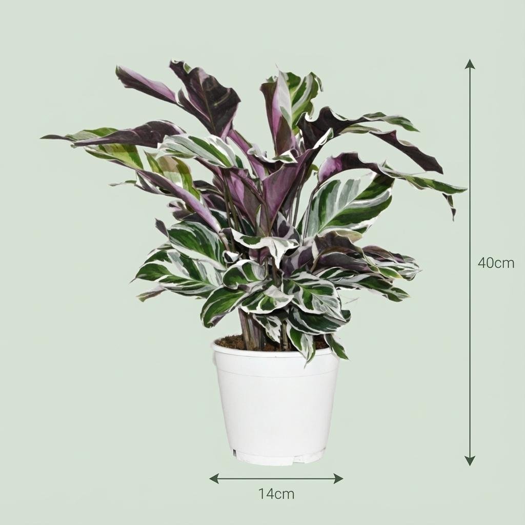 Calathea Fusion White 35–40 cm Ø14 cm - Plant - plantenmagie