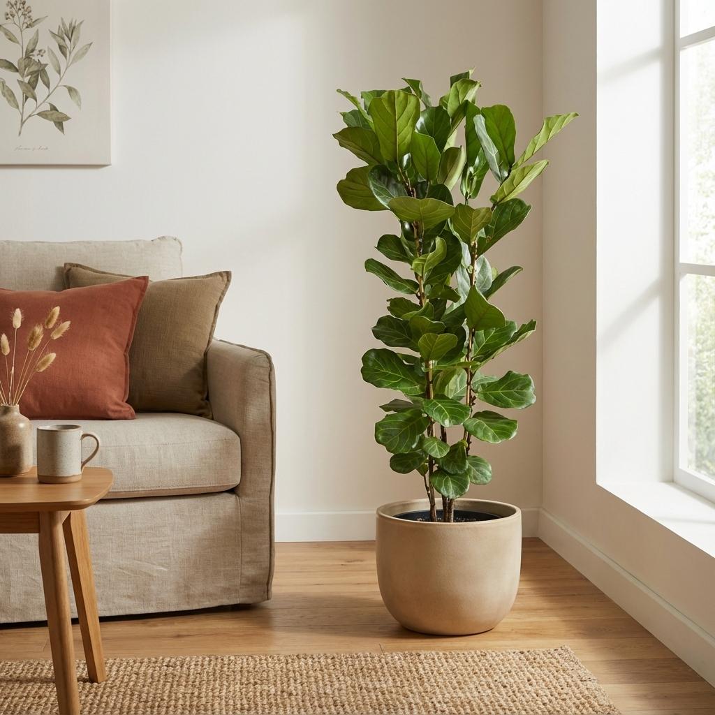 Ficus Lyrata struik - 160 cm - Ø27 - Plant - plantenmagie