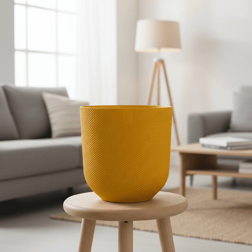 Pot elho Jazz Round amber yellow - D14 x H13-Pot-Planten Magie