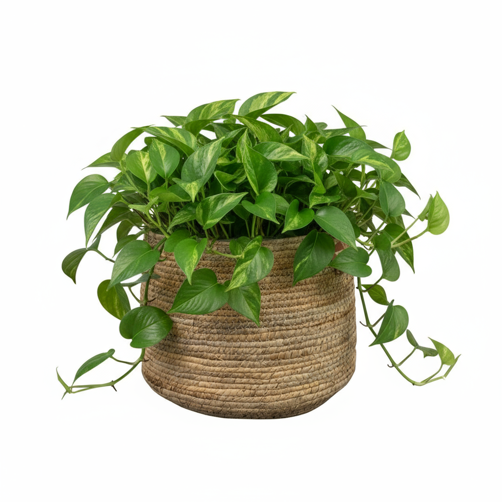 Mand Isla naturel gebruikt als plantenmand in boho interieur
