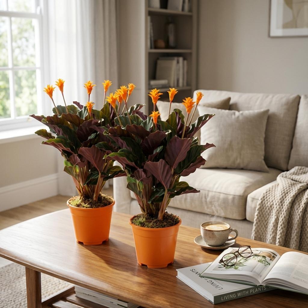 Calathea Crocata (2 stuks) 40–45 cm Ø14 cm - Plant - plantenmagie