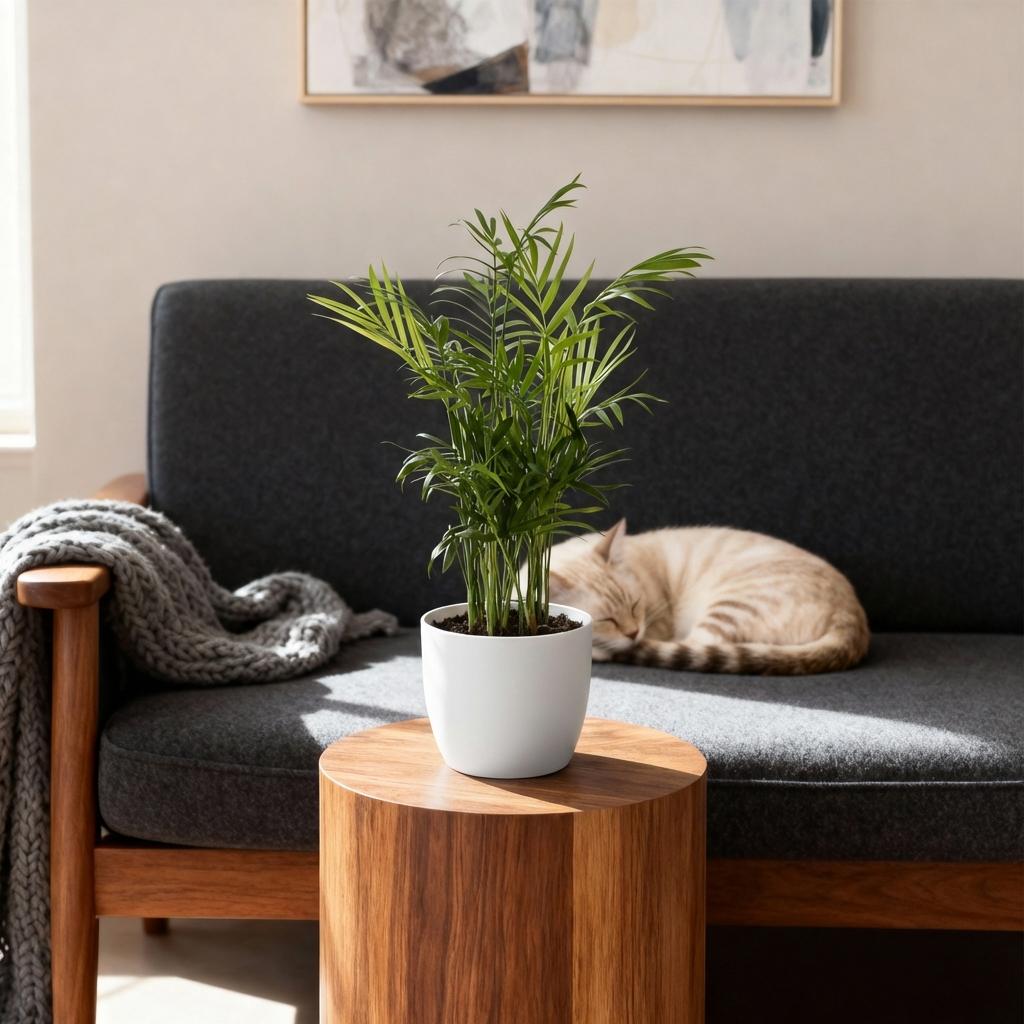 Chamaedorea elegans goudpalm (2 stuks) 15 cm met witte pot - Plant - plantenmagie