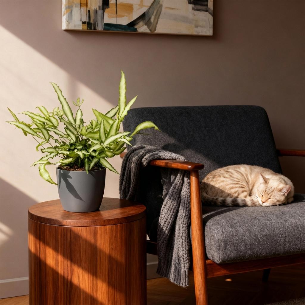 Pteris cretica Albolineata lintvaren (2 stuks) 20 cm met grijze pot - Plant - plantenmagie