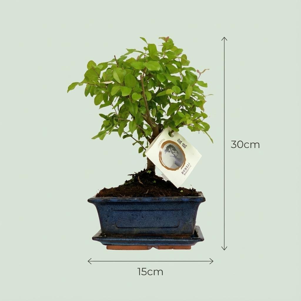 Bonsai Bol vorm Boom - 2 Stuks - Hoogte: 25-30 cm (mix keramiek)-Plant-Planten Magie