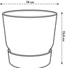 Pot elho Greenville Round zwart - D14 x H13-Pot-Planten Magie