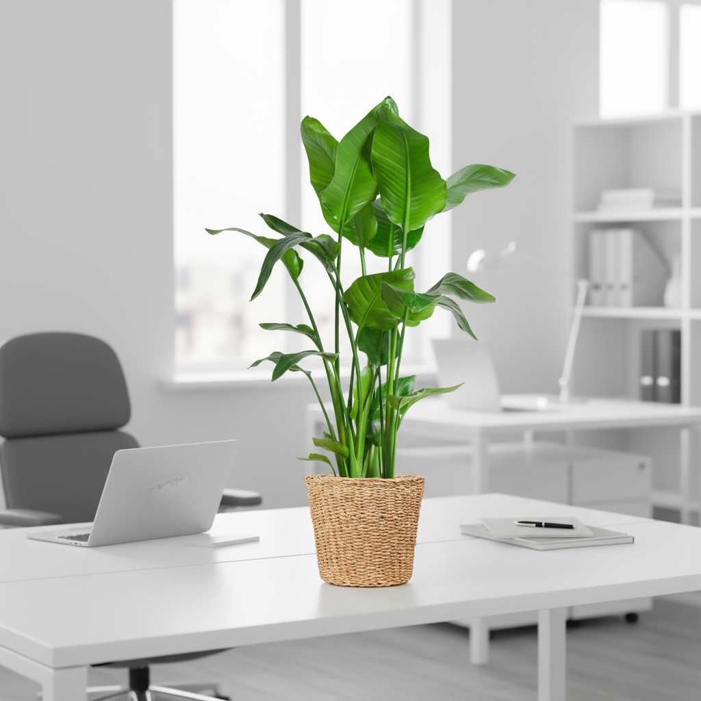 Strelitzia Nicolai XL plant als blikvanger in modern interieur