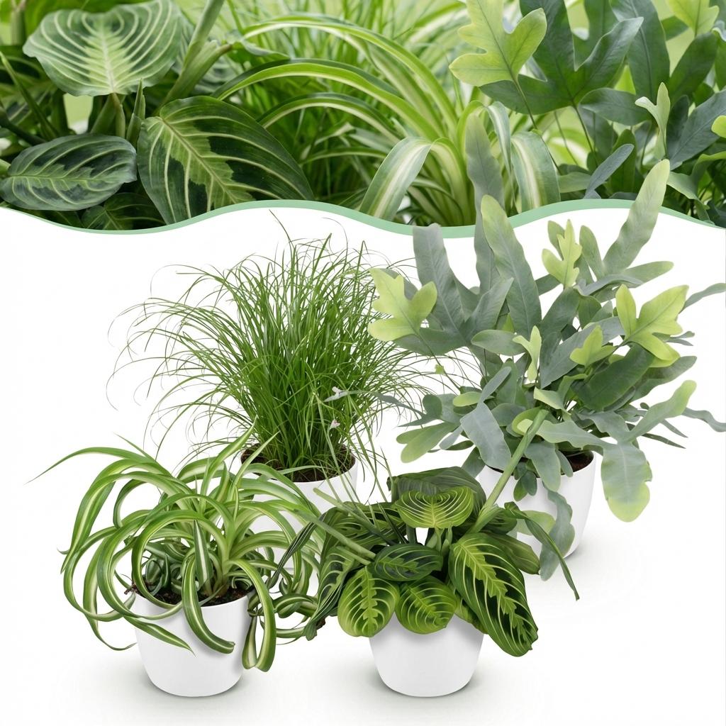 Huisdiervriendelijke planten mix - 25 cm - Ø12 - set van 4 - Plant - plantenmagie