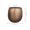 Gouden plantenpot Stijn met luxe afwerking in woonkamer interieur