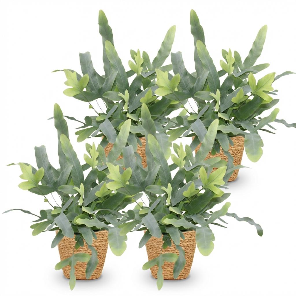Phlebodium Blue Star blauwe varen – 4x met mand 12 cm | Planten Magie - Plant - plantenmagie