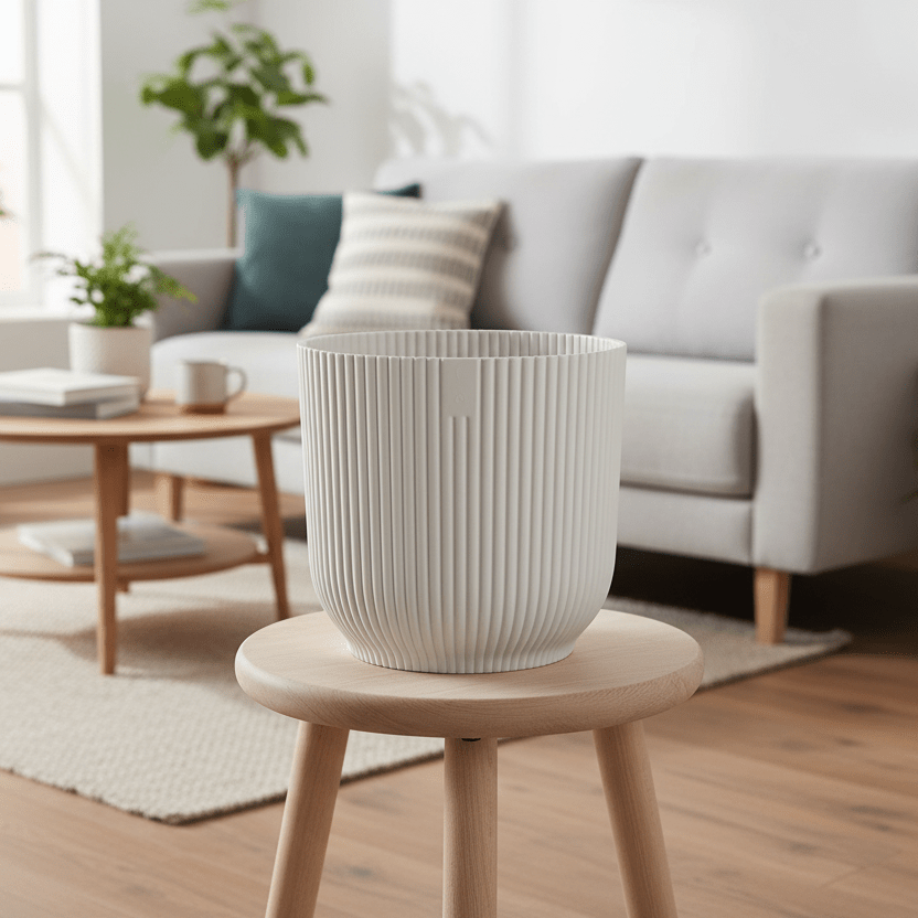 Pot elho Vibes Fold Round wit - D18 x H17 - Pot - plantenmagie