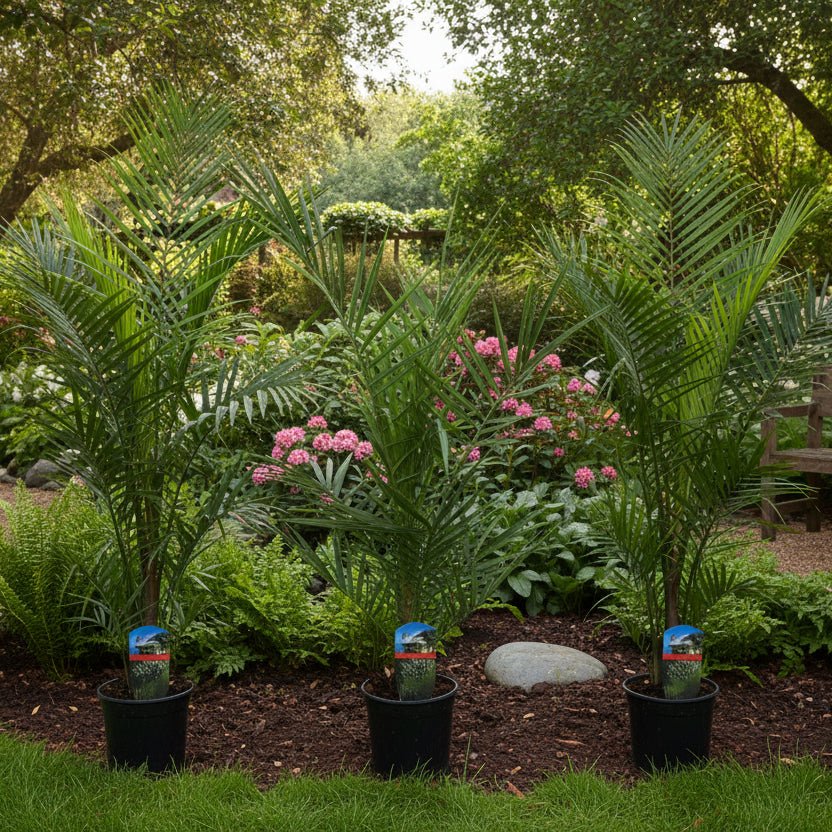 3x Phoenix Canariensis - 80 cm - Ø15 - Plant - plantenmagie