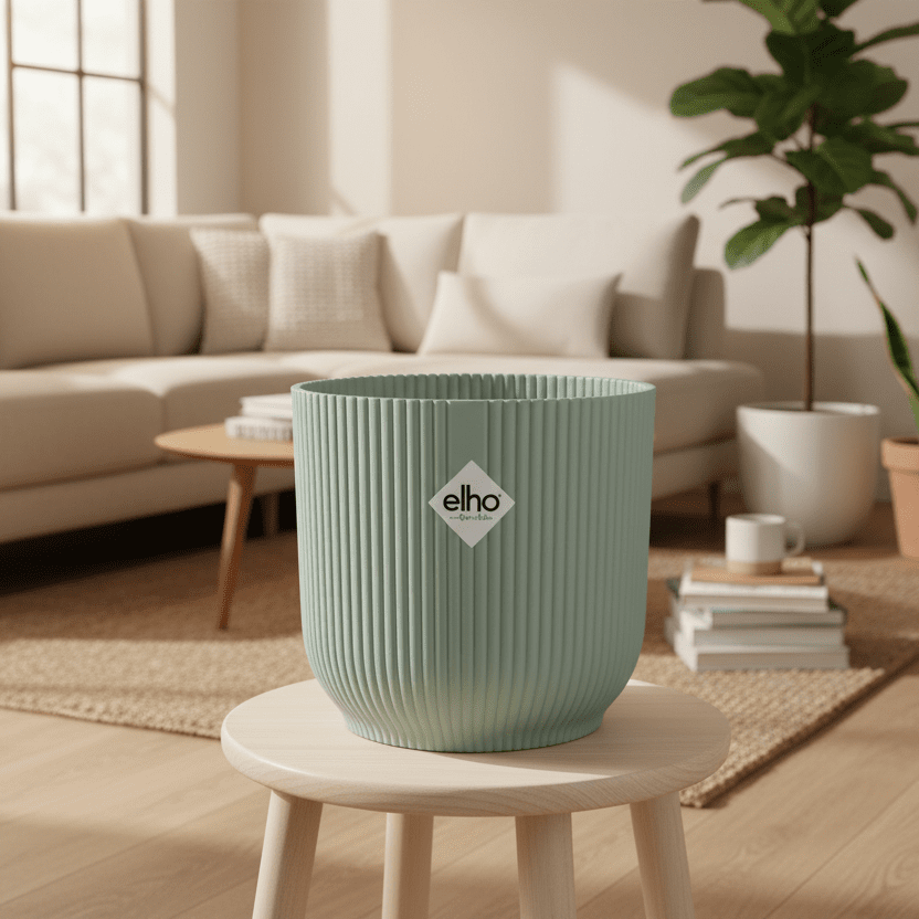 Pot elho Vibes Fold Round groen - D14 x H13-Pot-Planten Magie