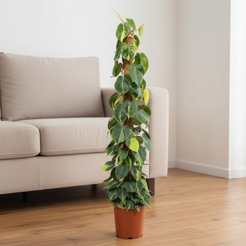 Philodendron Scandens Brasil mosstok - 150 cm - ø27 - Plant - plantenmagie