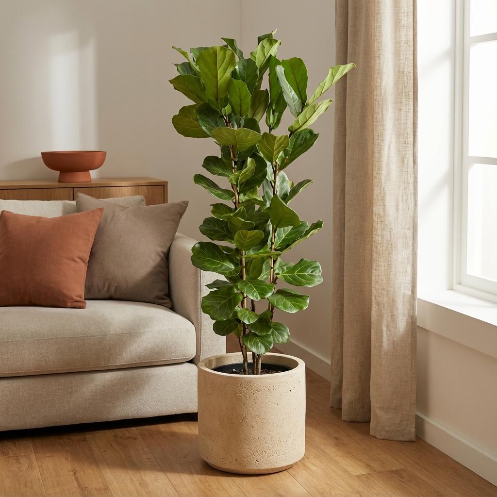 Ficus Lyrata struik - 160 cm - Ø27 - Plant - plantenmagie