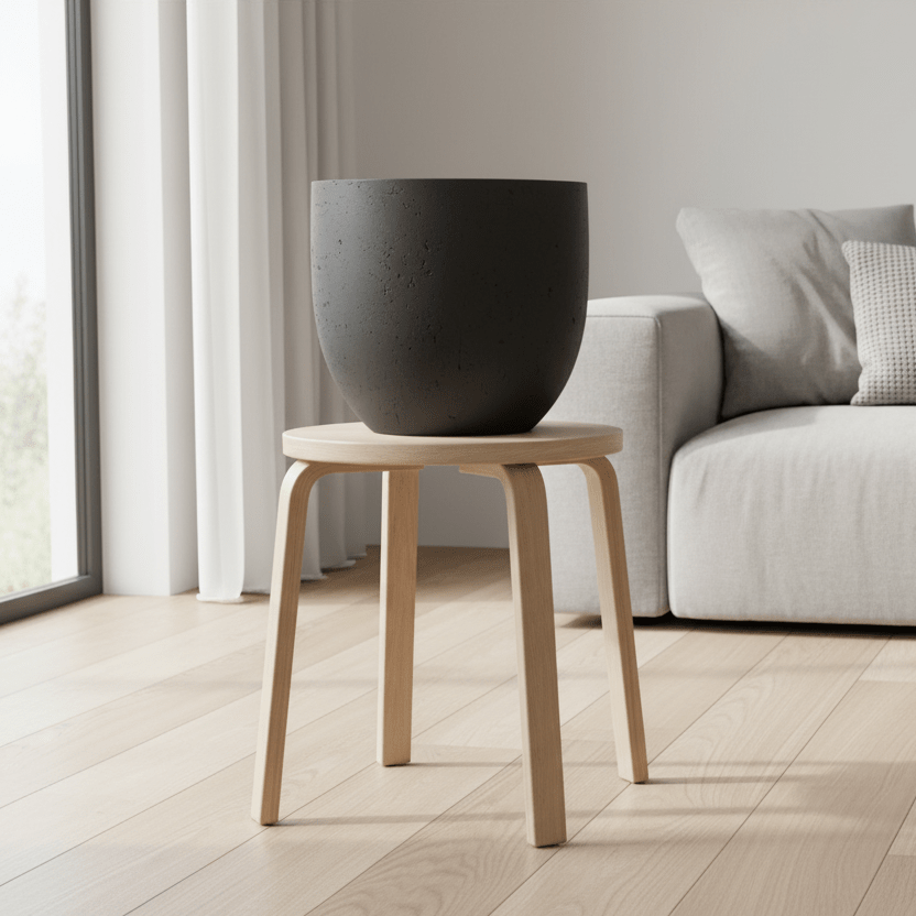 Pot Grigio New Egg Antraciet - D36 x H31 - Pot - plantenmagie