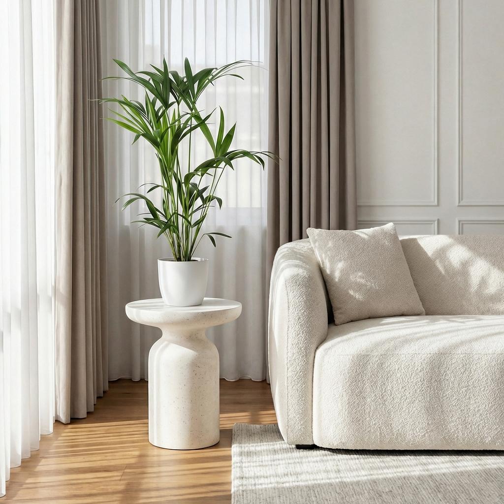 Howea Forsteriana Kentia palm 80–85 cm met witte pot - Plant - plantenmagie