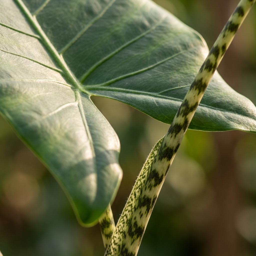 Alocasia Zebrina olifantsoor 70–75 cm met mand - Plant - plantenmagie