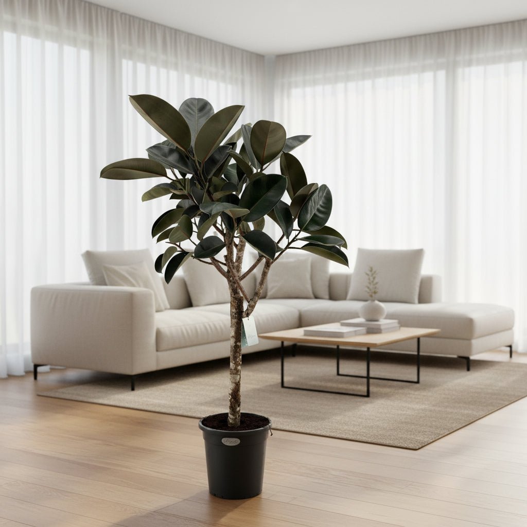 ficus elastica burgundy - 170 cm - Plant - plantenmagie