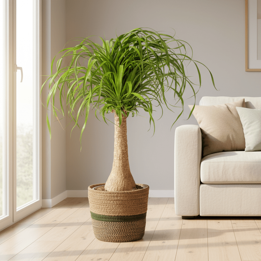 Beaucarnea Recurvata stam 60–80 cm met mand Ø21 cm - Plant - plantenmagie