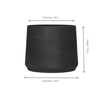 Jumbo Patt Black Washed - D23 x H19-Pot-Planten Magie