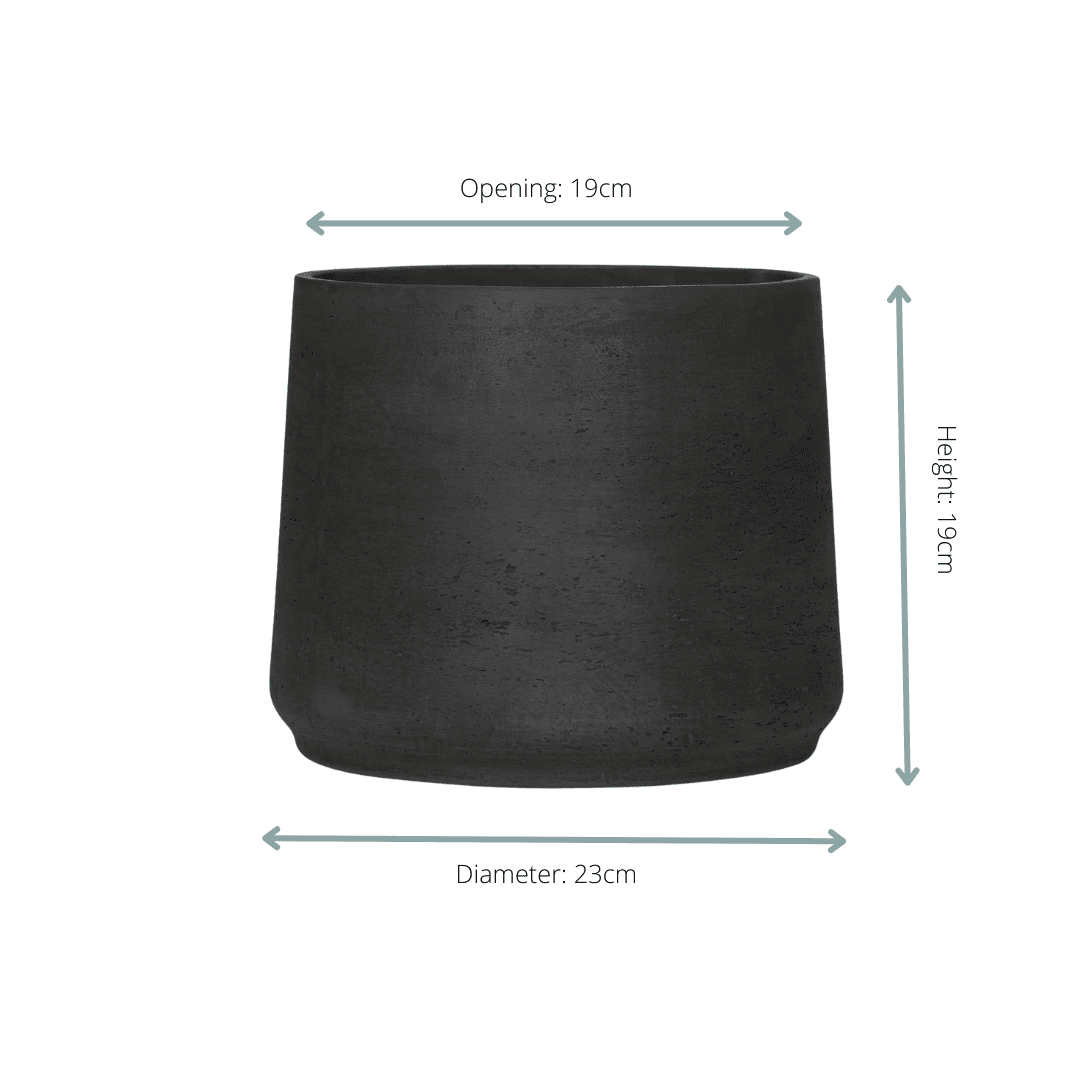 Jumbo Patt Black Washed - D23 x H19-Pot-Planten Magie