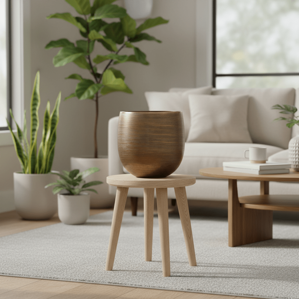 Rowen gold – Ø60 × H62 cm-Pot-plantenmagie