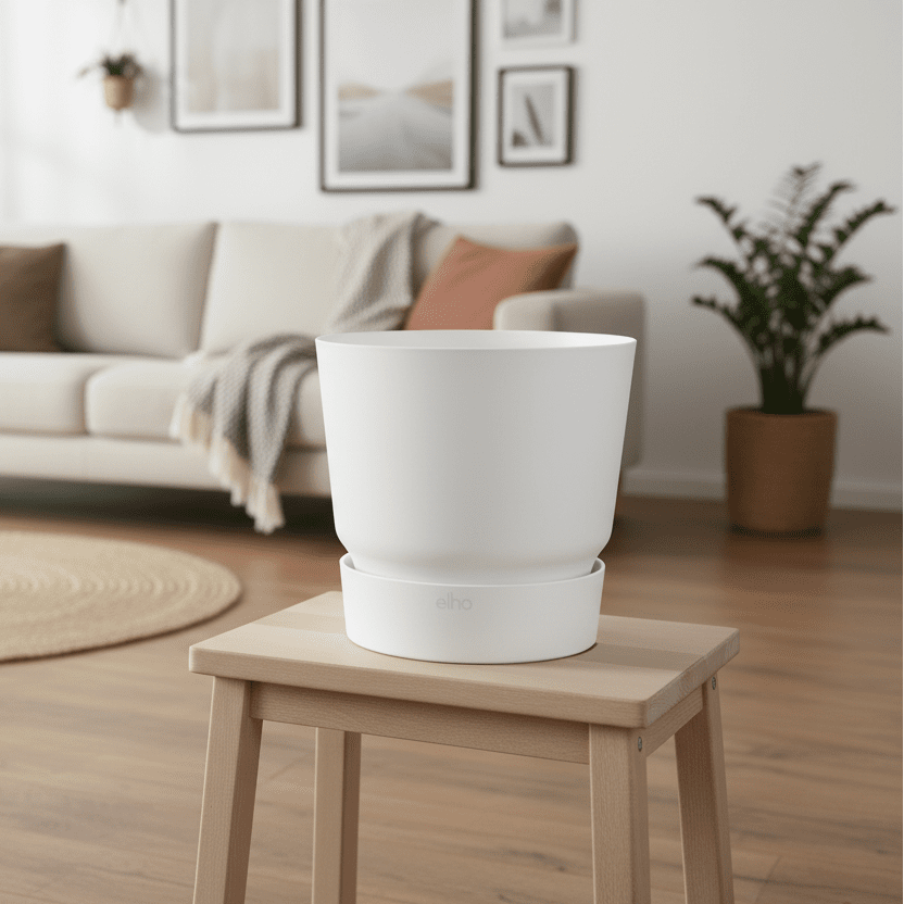 Pot elho Greenville Round wit - D18 x H17-Pot-Planten Magie